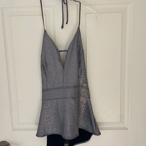 Halter silver shirt